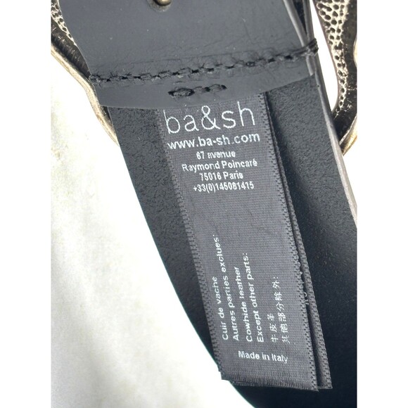 BA&SH Wide Cow Leather Belt Black Noir 1544-5144 Made in Italy US 29.5 Sm/Md EUC - Picture 13 of 16